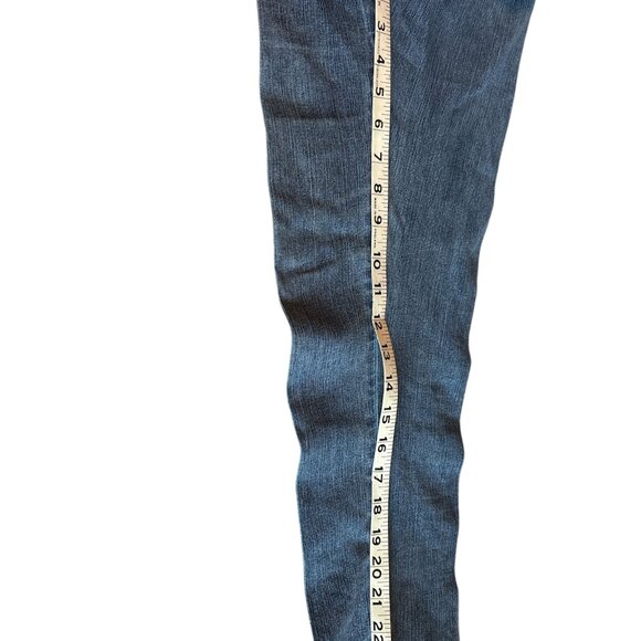 Ruby Rd. Petite Blue Denim Jeans Elastic Turquoise Bead Silver Size 8P - Picture 5 of 6